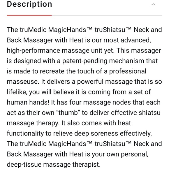 NIB TruMedic Magic Hands neck & back massager - Picture 10 of 13